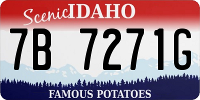 ID license plate 7B7271G