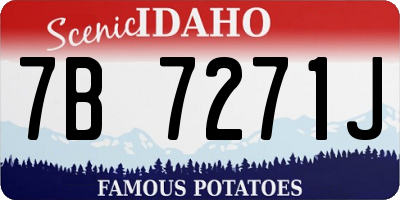 ID license plate 7B7271J