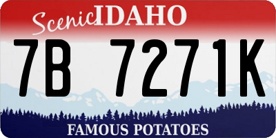 ID license plate 7B7271K