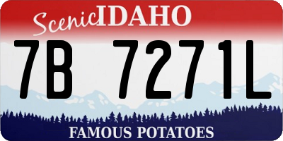ID license plate 7B7271L