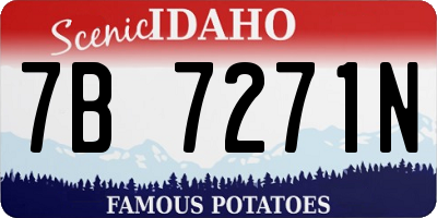 ID license plate 7B7271N