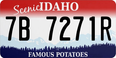 ID license plate 7B7271R