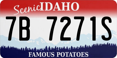 ID license plate 7B7271S