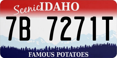 ID license plate 7B7271T