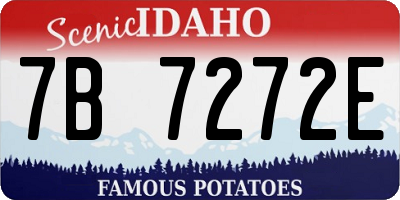 ID license plate 7B7272E