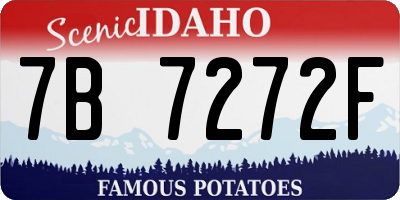 ID license plate 7B7272F