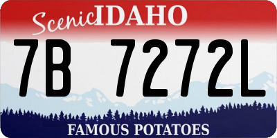 ID license plate 7B7272L