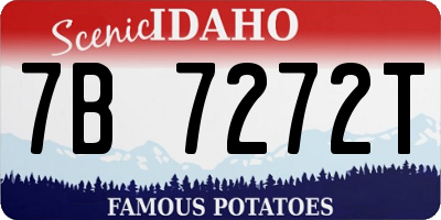 ID license plate 7B7272T