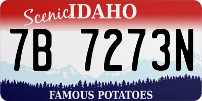 ID license plate 7B7273N