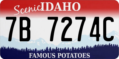 ID license plate 7B7274C