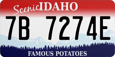 ID license plate 7B7274E