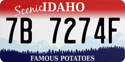 ID license plate 7B7274F