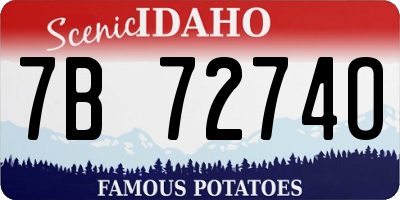 ID license plate 7B7274O