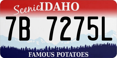 ID license plate 7B7275L