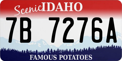 ID license plate 7B7276A