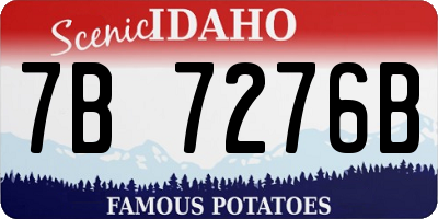 ID license plate 7B7276B