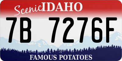 ID license plate 7B7276F
