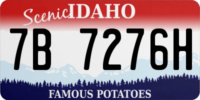 ID license plate 7B7276H