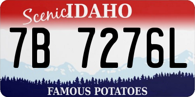 ID license plate 7B7276L