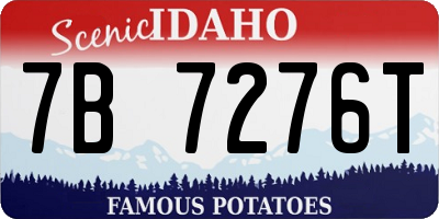 ID license plate 7B7276T