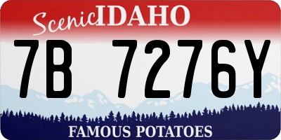 ID license plate 7B7276Y
