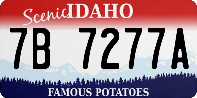ID license plate 7B7277A
