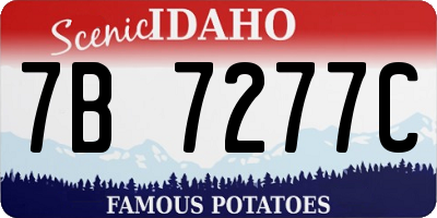 ID license plate 7B7277C