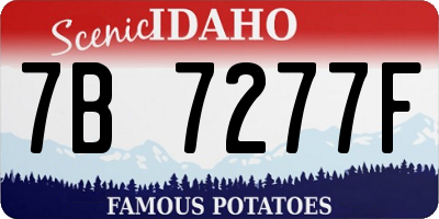 ID license plate 7B7277F