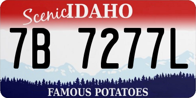 ID license plate 7B7277L