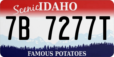 ID license plate 7B7277T