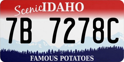 ID license plate 7B7278C