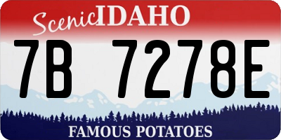 ID license plate 7B7278E