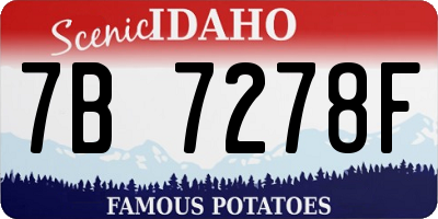 ID license plate 7B7278F