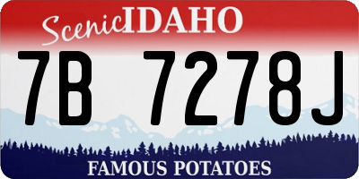 ID license plate 7B7278J