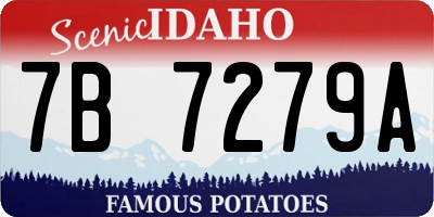 ID license plate 7B7279A