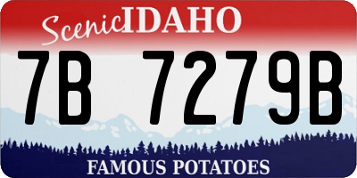 ID license plate 7B7279B