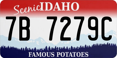 ID license plate 7B7279C