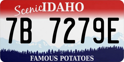 ID license plate 7B7279E