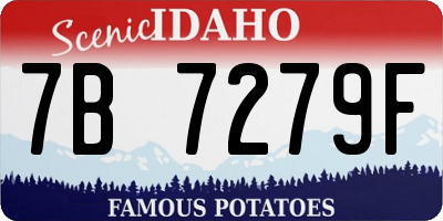 ID license plate 7B7279F