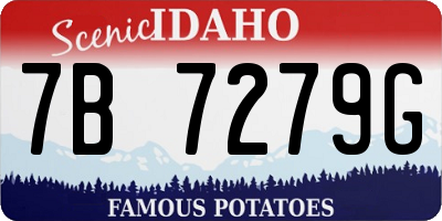 ID license plate 7B7279G