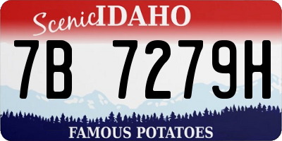 ID license plate 7B7279H