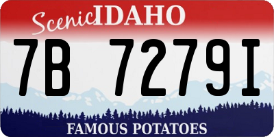 ID license plate 7B7279I