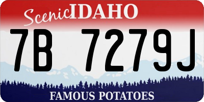 ID license plate 7B7279J