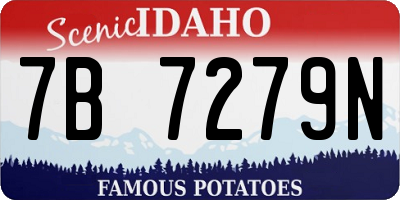ID license plate 7B7279N
