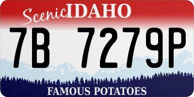 ID license plate 7B7279P