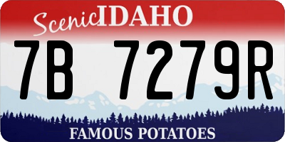 ID license plate 7B7279R