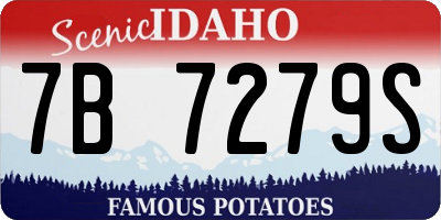ID license plate 7B7279S