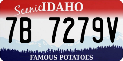 ID license plate 7B7279V