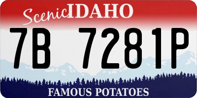 ID license plate 7B7281P