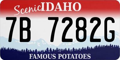 ID license plate 7B7282G